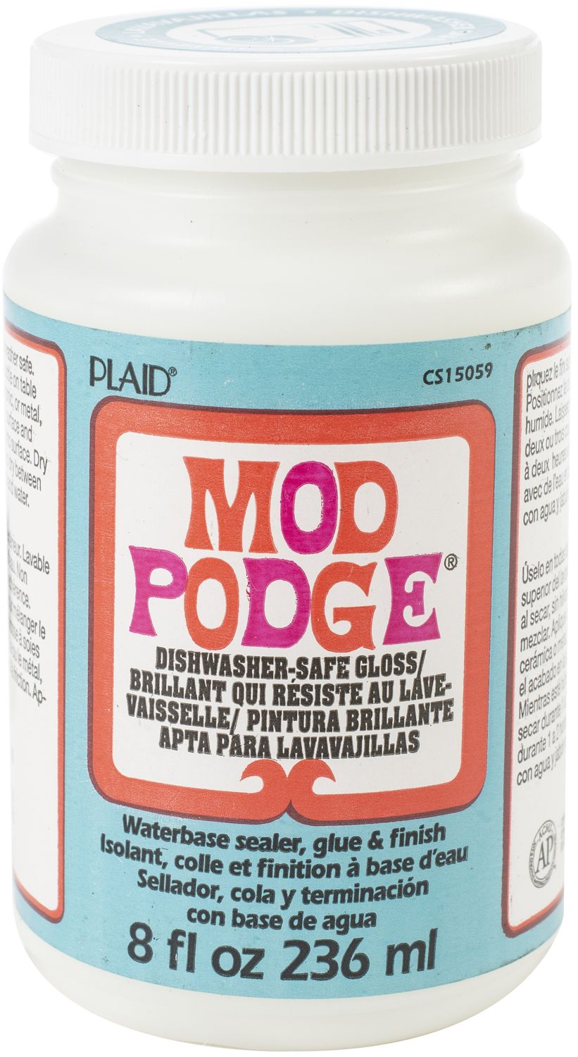 Plaid Mod Podge Dishwasher Safe| 8oz