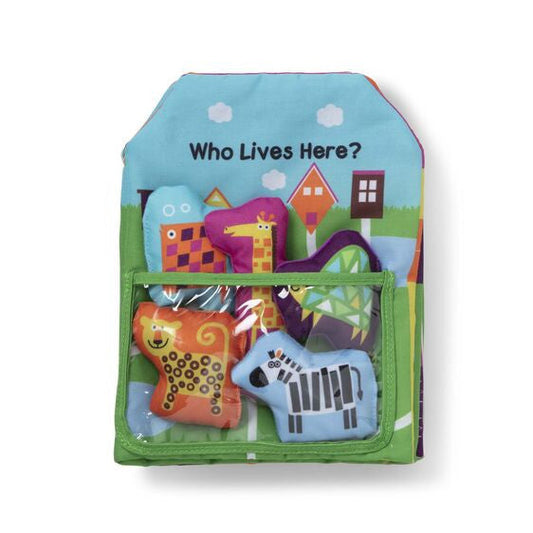 K'S KIDS WHO LIVES HERE CLOTH BOOK