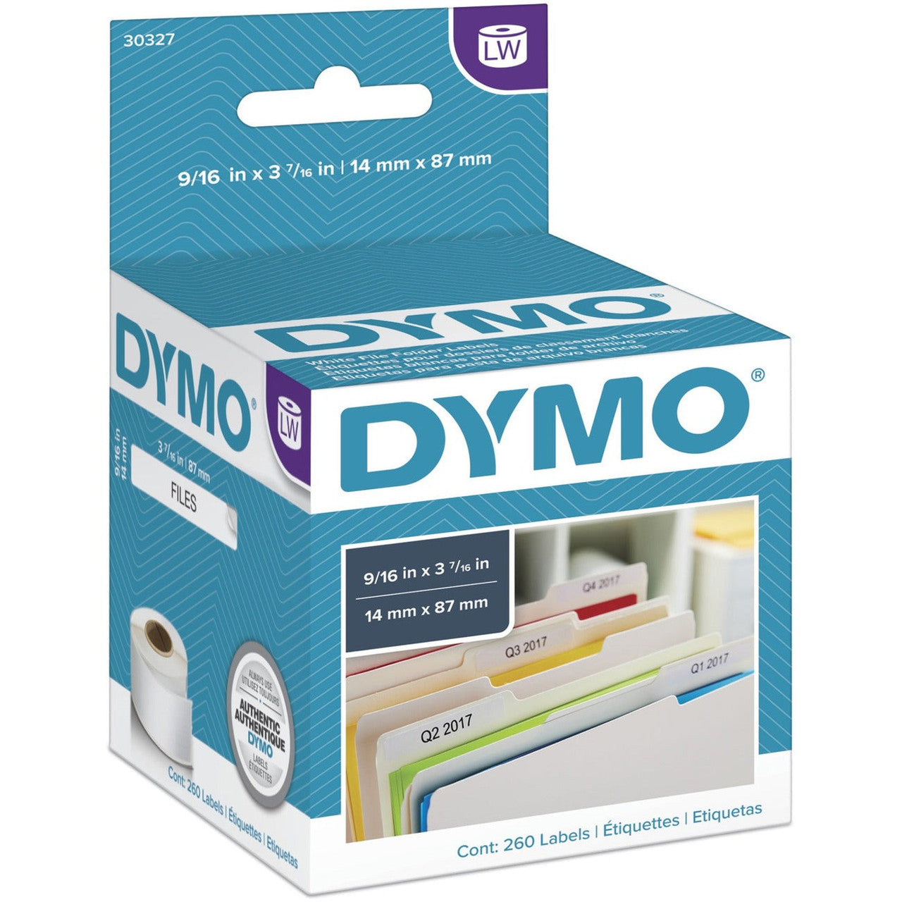FILE LABELS 9/16" X 3-7/16" PARA DYMO LABELWRITER