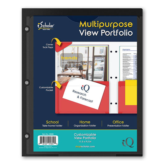 HD POLY VIEW TWIN POCKET PORTFOLIO ASST COLORS