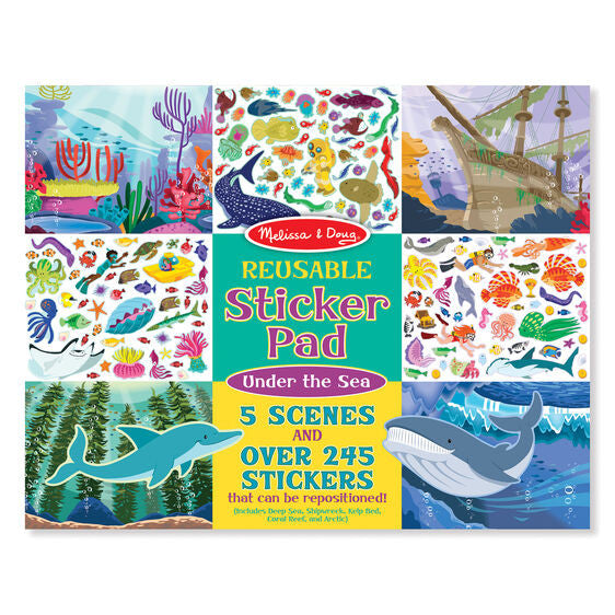 REUSABLE STICKER PAD - UNDER THE SEA