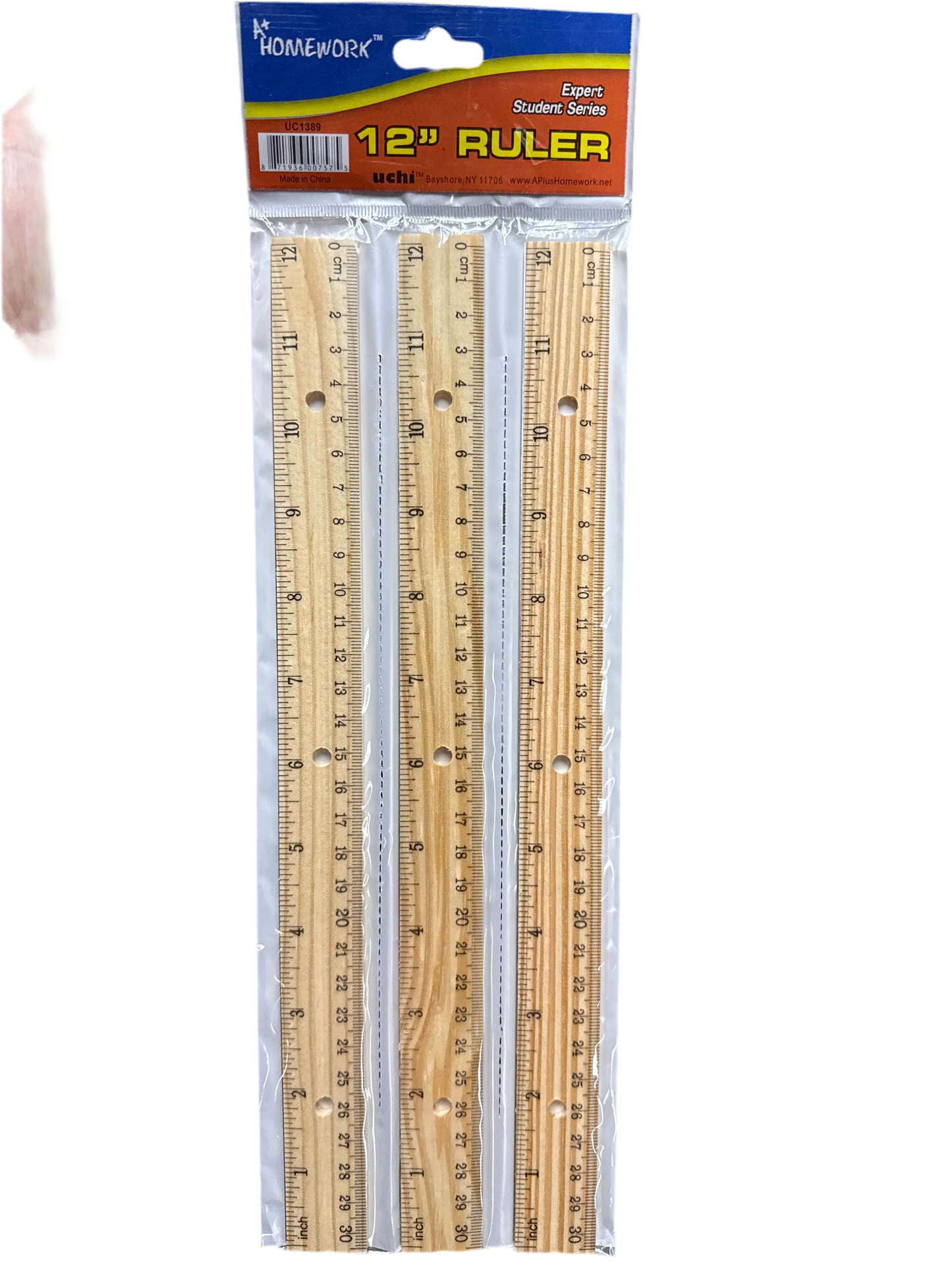 3PK WOOD RULERS