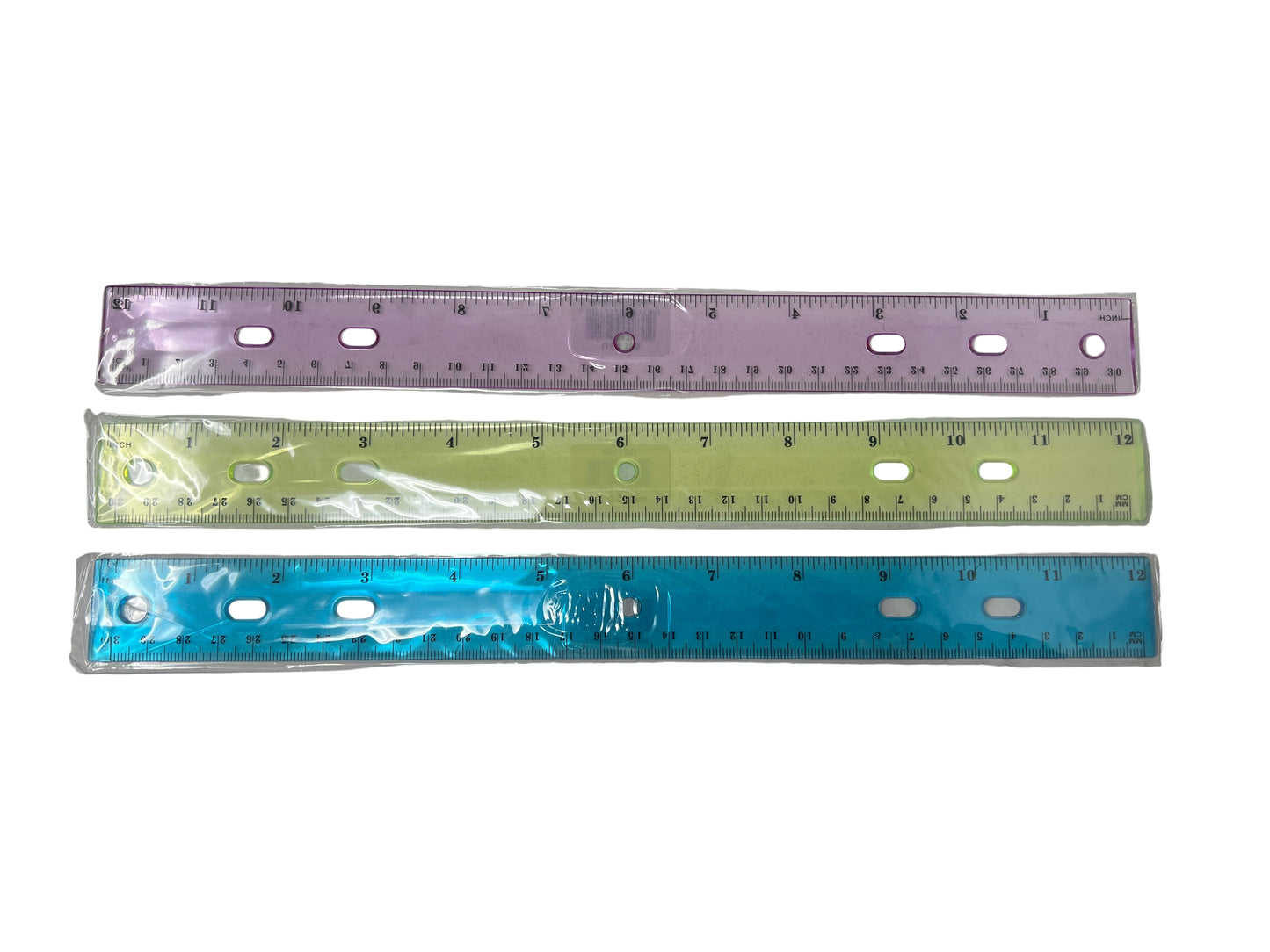 12" PLASTIC RULERS ASSTD.