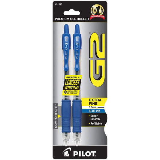 G2 GEL PEN .5 EXTRA FINE BLUE PQ.2