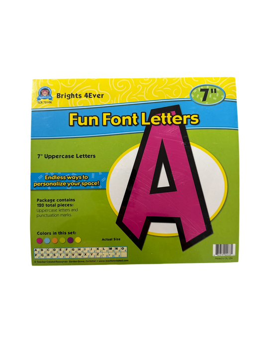 BRIGHTS 4EVER 7" FUN FONT LETTERS