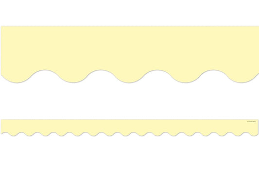 Pastel Yellow Scalloped Borde Trim| 35 feet