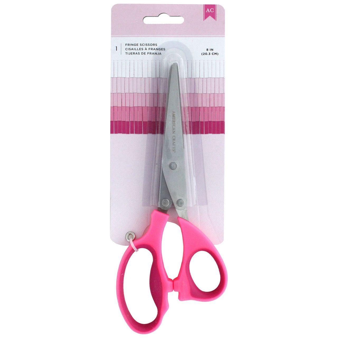SCISSORS FRINGE PINK 8 INCH