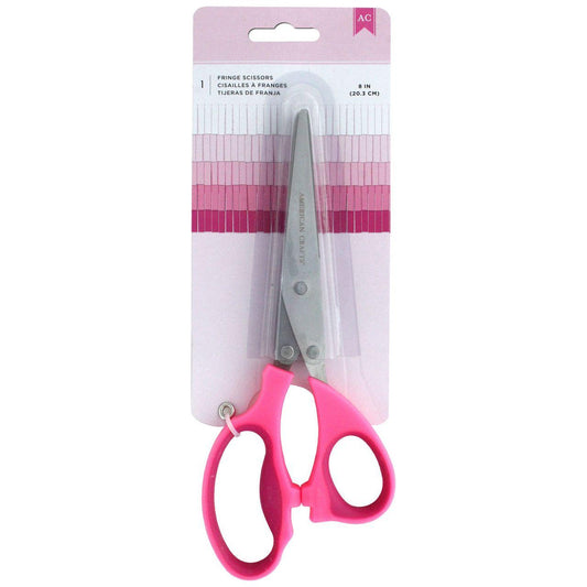 SCISSORS FRINGE PINK 8 INCH