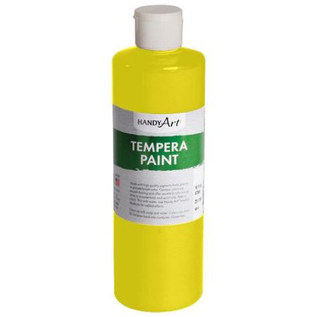 TEMPERA PAINT FLUORESC YELLOW 16 ONZ