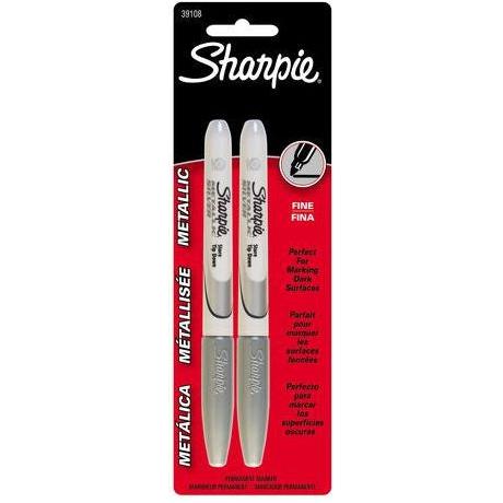 SHARPIE FINE METALLIC SILVER PQT.2