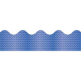 BORDERS SCALLOPED BLUE SPARKLE