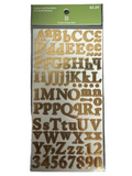 .06" LETTER & NUMBERS STICKERS GOLD FOIL