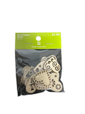 WOOD SHAPES HEARTS 1IN 18 PCS