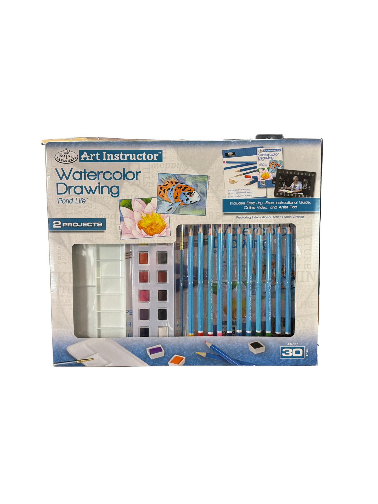 POND LIFE WATERCOLORS DRAWING