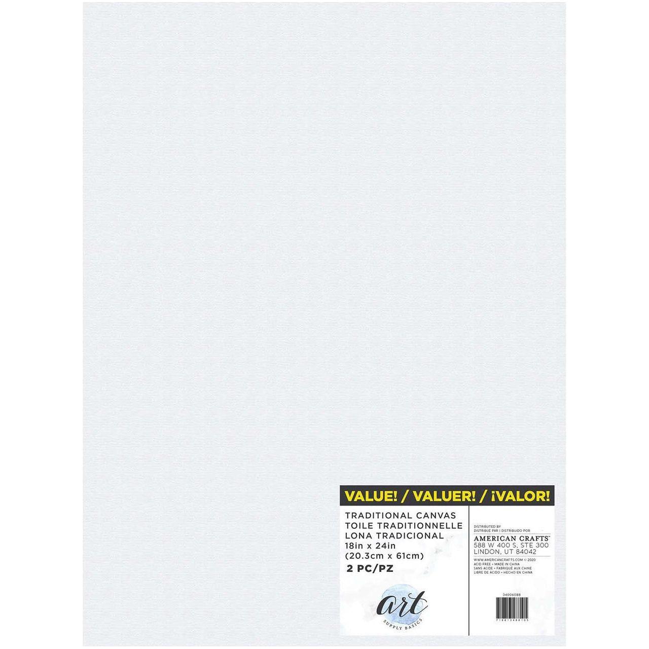 CANVAS STRETCHED PACK 18X24 2PCS