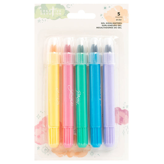 CREATIVE DEVOTION GEL HIGHLIGHTERS 5PCS
