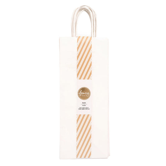 GIFT BAGS WINE WHITE 6PCS