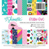 PAPER PAD GLITTER GIRL 6X6 36 SHEETS