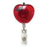 APPLE SHAPED ID BADGE REEL ROUND SWIVEL SPRING