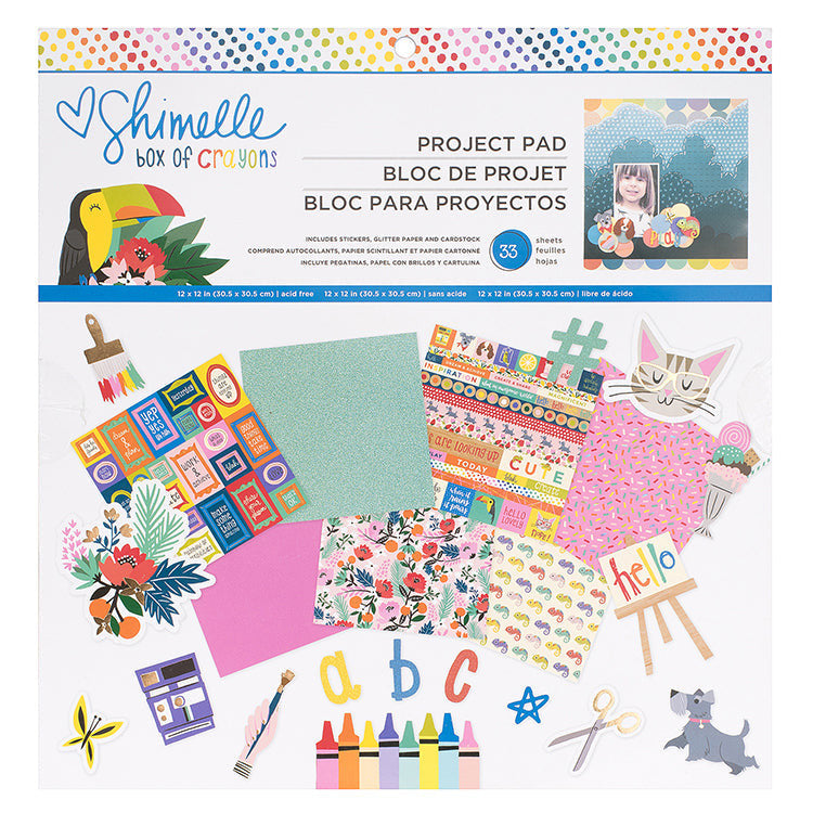 BOX OF CRAYONS PAPER PAD 12X12