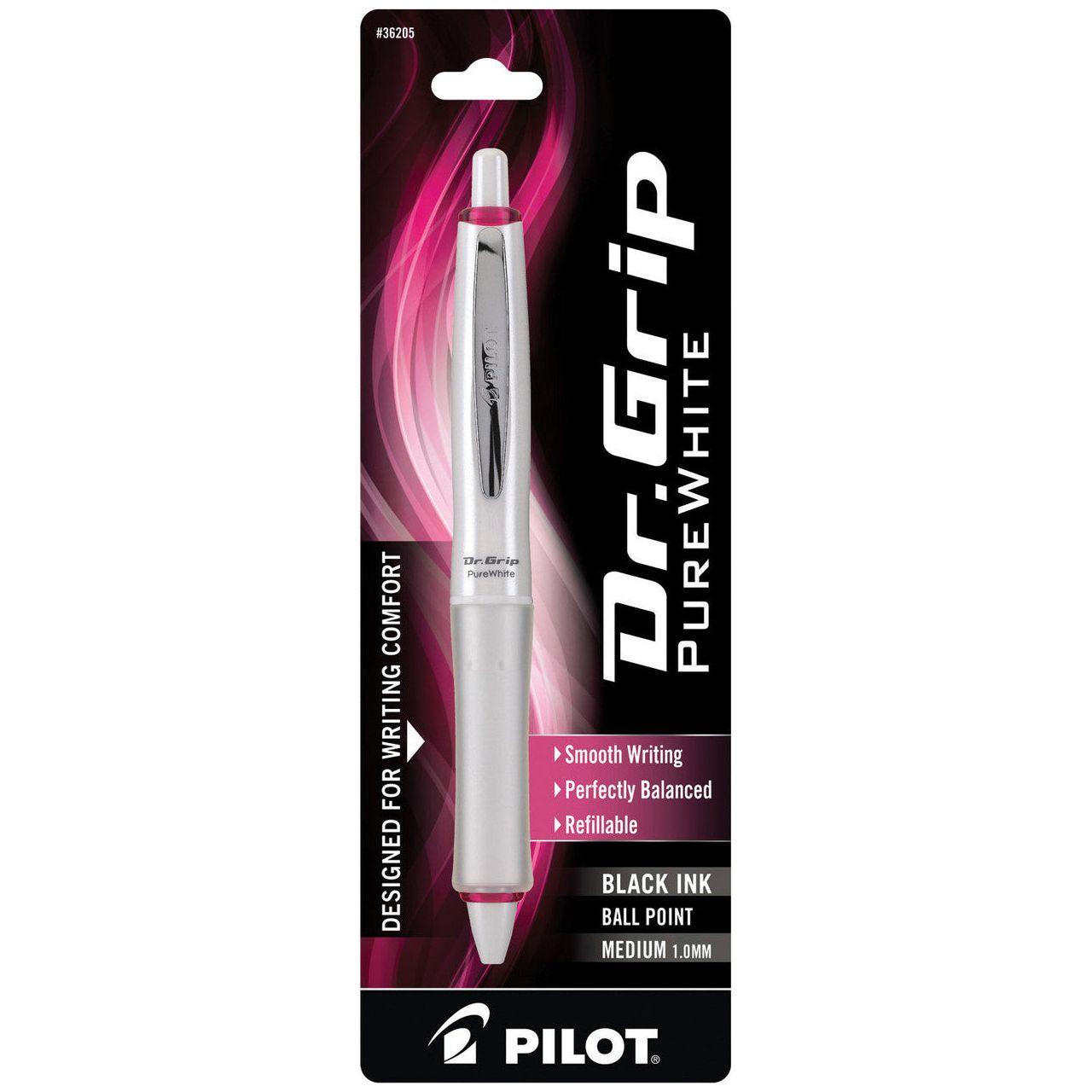 DR. GRIP PUREWHITE MEDIUM PINK/BLACK INK
