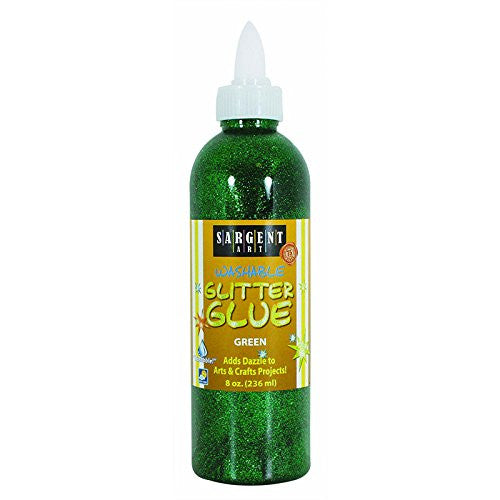 GLITTER GLUE GREEN 8 ONZ