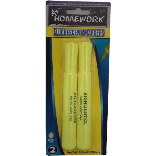 TWO LARGE YELLOW HIGHLIGHTERS