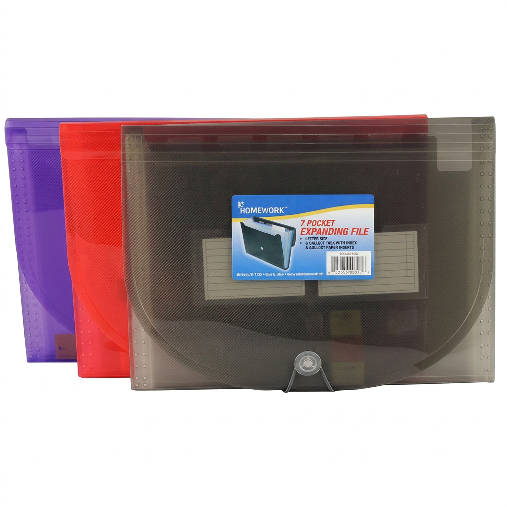 Expanding File Letter 7-Pocket Asst Colors - JA Riollano