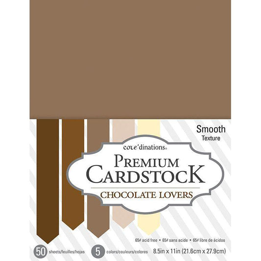 CHOCOLATE LOVERS CARDSTOCK SMOOTH 8.5X11 50PACK