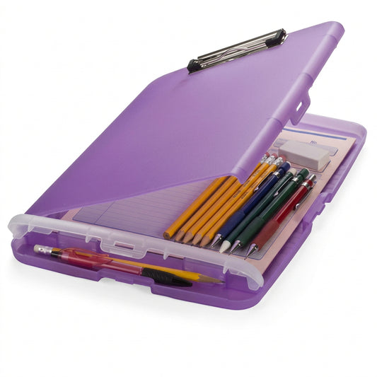 Clipboard Slim Storage Box Purple Letter - JA Riollano