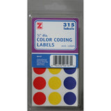 COLOR CODING LABELS ASSORTED COLOR .75" 315/PK