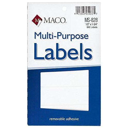 LABEL 1/2" X 1-3/4" WHITE 1000 PC