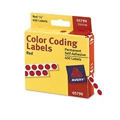 CODING LABEL RED 1/4" PQ.450