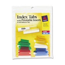 INDEX TABS W/PRINTABLE INSERTS CLEAR 1-1/2" PQ.25