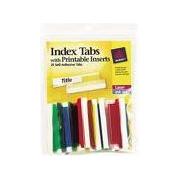 INDEX TABS W/PRINTABLE INSERTS ASST COLOR 2" PQ.25