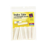 INDEX TABS W/PRINTABLE INSERTS CLEAR 2" PQ.25