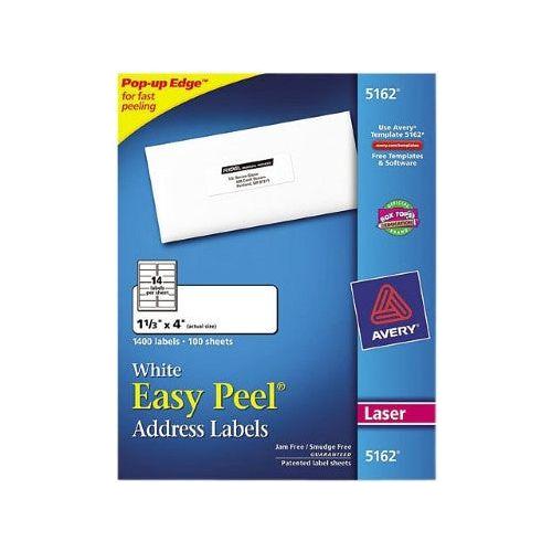 EASY PEEL ADDRESS LABEL 1-1/3" X 4" PQ.1400