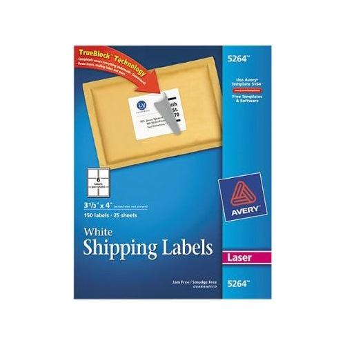 TRUEBLOCK SHIPPING LABELS 3-1/3" X 4" PQ.150