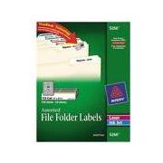 FILE FOLDER LABELS 2/3" X 3-7/16" ASST PQ.750