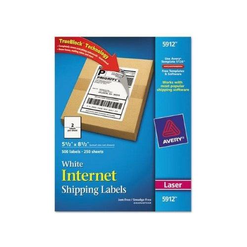 PAPER LABEL LASER WHITE 5 1/2" X 8 1/2"