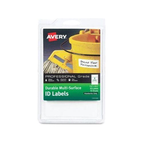 DURABLE MULTI-SURFACE ID LABELS 1-1/4" X 3-1/2"