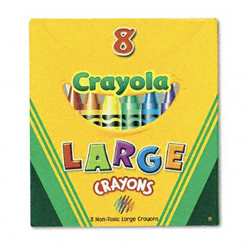 CRAYOLA CRAYONS LARGE SIZE ASSORTED COLORS PQ.8
