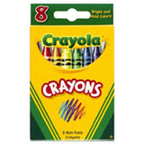 CRAYOLA CRAYONS PEGGABLE ASSORTED COLORS PQ.8