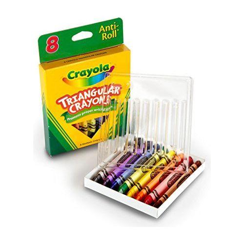 CRAYOLA TRIANGULAR CRAYONS ASSORTED COLORS PQ.8