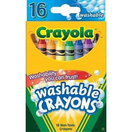 CRAYOLA WASHABLE ULTRA CLEAN CRAYONS PQ.16