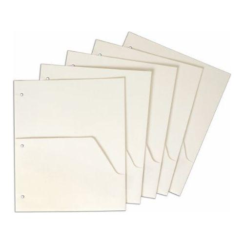 BINDER DOUBLE POCKET DIVIDER WHITE PQ.5