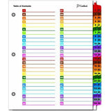 PRINTABLE INDEX DIVIDERS 52 TAB MULTICOLOR
