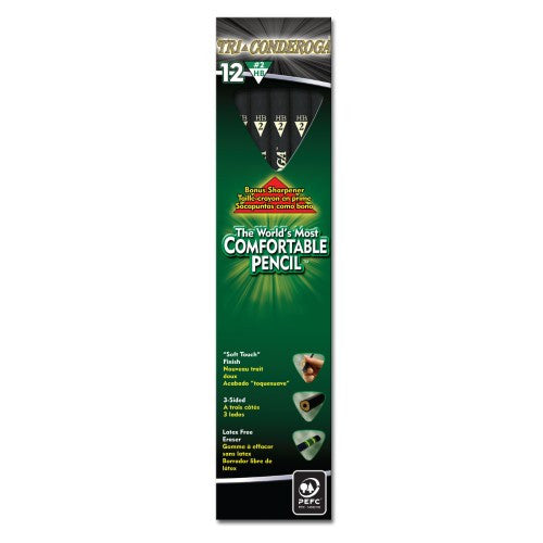 LAPIZ TRIANGULAR #2 BLACK SEMI-GRUESO CJ.12