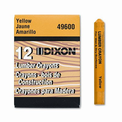 INDUSTRIAL LUMBER MARKING CRAYONS YELLOW CJ.12