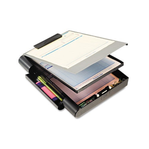 CLIPBOARD RECYCLED FORMS HOLDERC DOUBLE STORAGE